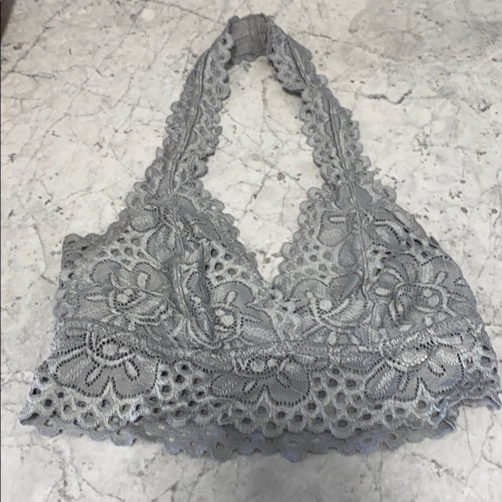 Aeropostale lace grey halter bra. Size XS